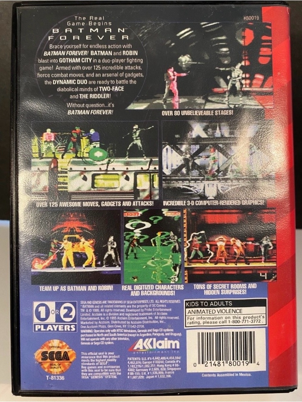 Sega Genesis Batman Forever Video Game - Picture 3 of 8